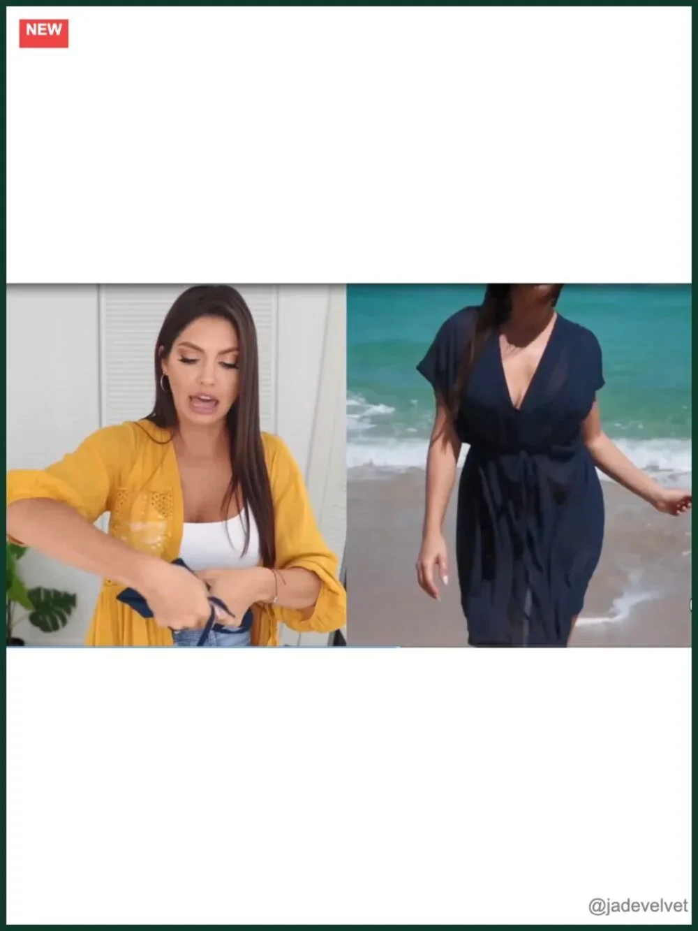 Chiffon Swimsuit Cover Up Sheer V-Neck Beach Coverup Short Sleeve Drawstring